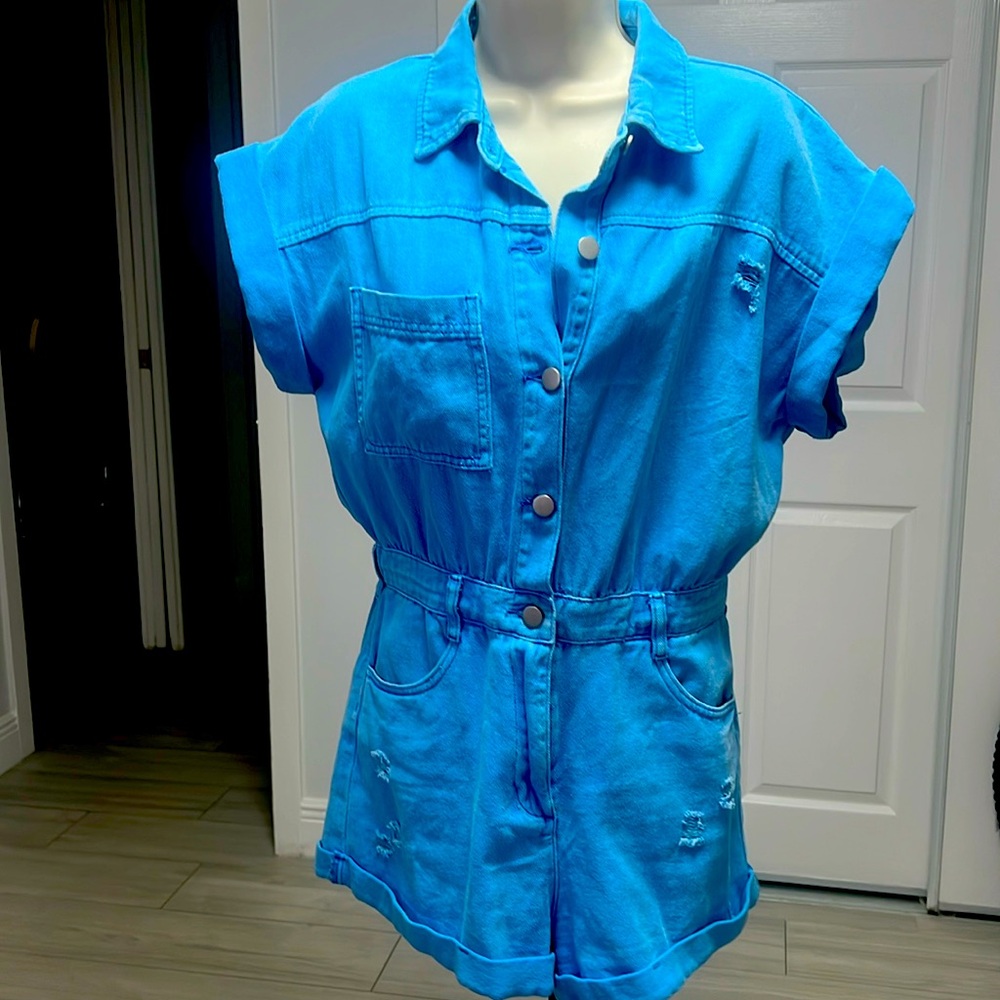 Denim romper size small